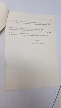 Brev skrevet i 1952, omhandlende afgang og sejlads med Jutlandia