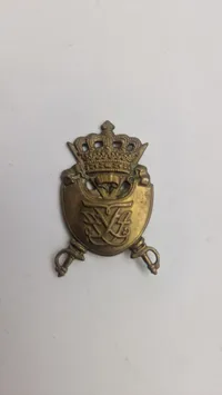 Original ww2 amerikansk vinge af sterlingsølv, og dansk regimentsmærke