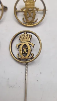 Originale Kong Christian X pins lavet ud af mønter