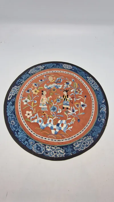 Originalt 18 tals kinesisk broderi silke