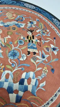 Originalt 18 tals kinesisk broderi silke