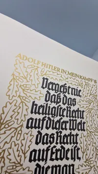 Originalt Kunstschriftbeilage der "Kunst im Deutschen Reich" - Adolf Hitler in ''Mein Kampf''