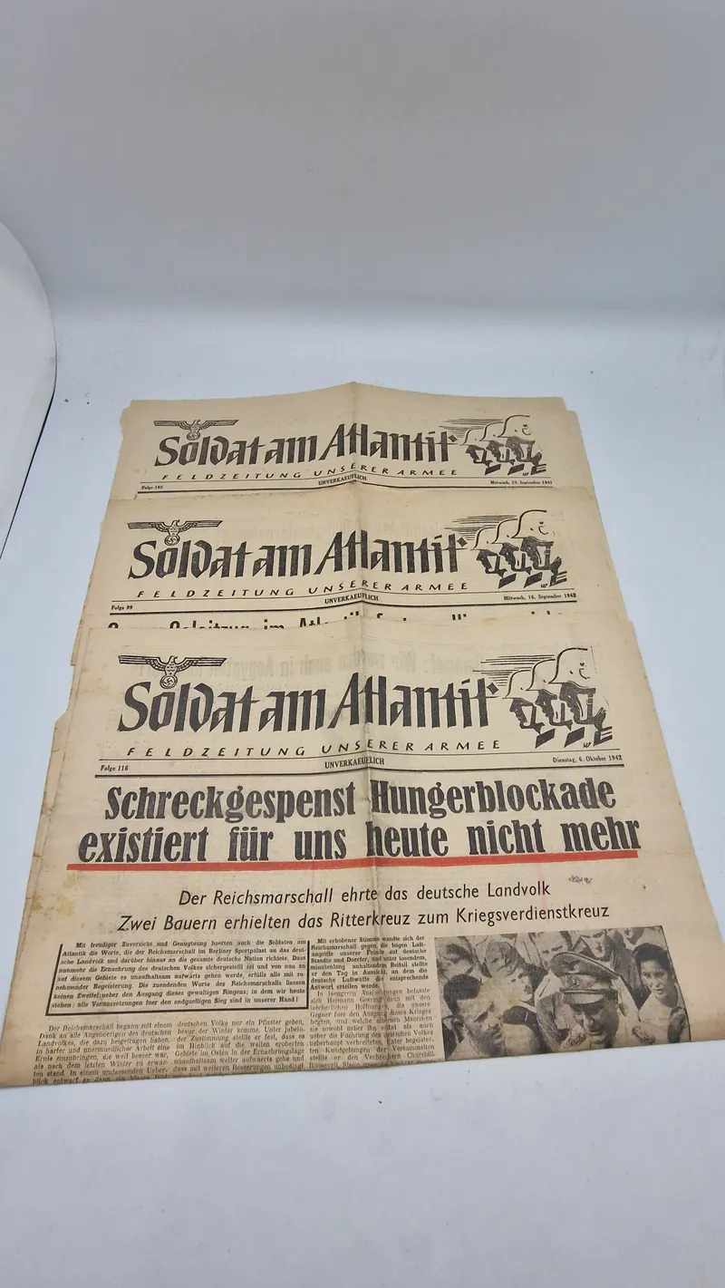 3 originale eks af Soldat am Atlantik, ww2