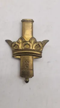 Originalt regimentsmærke fra Kongens Artilleriregiment, første udgave