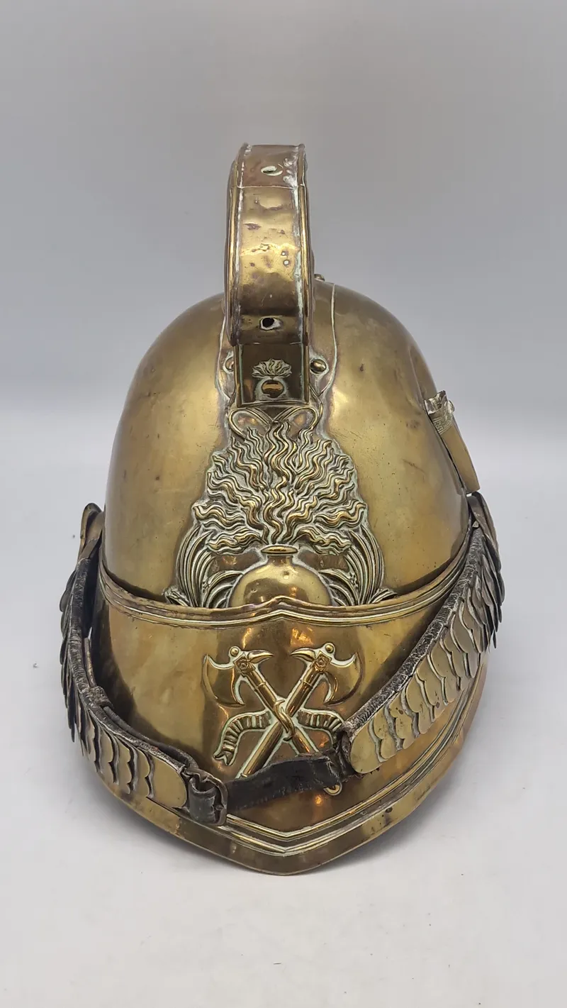 Original Fransk 18 tals brandhjelm