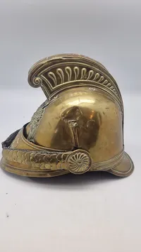 Original Fransk 18 tals brandhjelm
