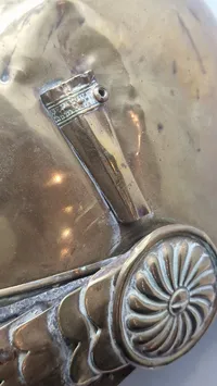 Original Fransk 18 tals brandhjelm