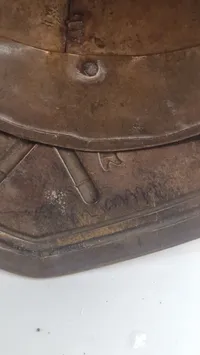 Original Fransk 18 tals brandhjelm