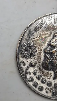 Original Carlsberg medalje af sølv med hagekors