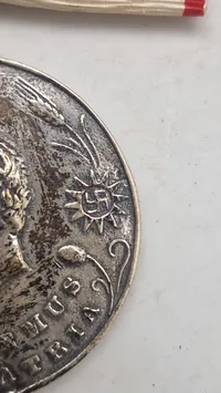 Original Carlsberg medalje af sølv med hagekors