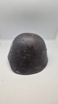 Sjælden original dansk M/41 hjelm anvendt af den kommunistiske modstandsbevægelsen ww2