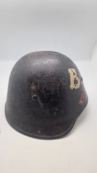 Sjælden original dansk M/41 hjelm anvendt af den kommunistiske modstandsbevægelsen ww2