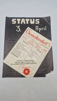 Ekstremt sjælden original D.N.S.A.P valgseddel