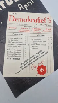 Ekstremt sjælden original D.N.S.A.P valgseddel