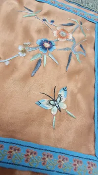 Originalt 18 tals kinesisk broderi silke