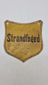 Sjældent originalt dansk strandfoged skilt ´, Fanø