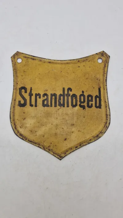 Sjældent originalt dansk strandfoged skilt ´, Fanø