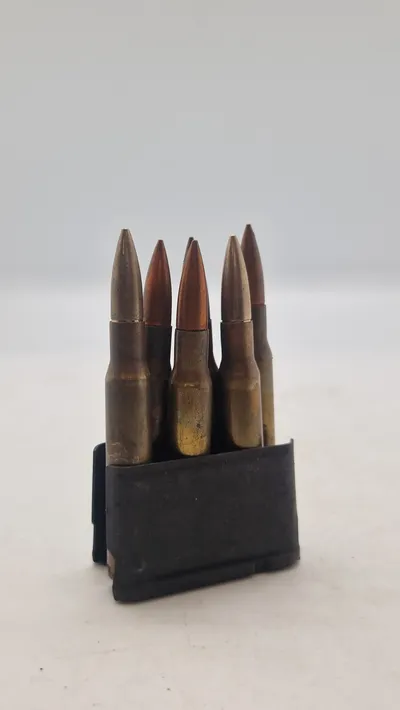 Original Garand laderamme med deaktiverede AMA patroner