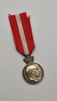 Sjælden originalt eks. af Kong Christian den X.s frihedsmedalje, også kendt som "Pro Dania” sølv