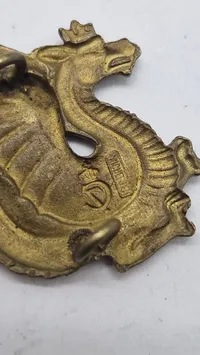 Sjældent originalt baretmærke fra 15 Bataillon Lollandske Fod Regiment 1949-1951