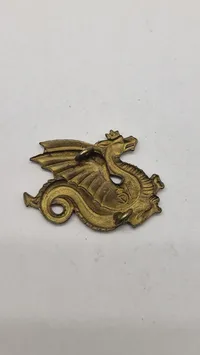 Sjældent originalt baretmærke fra 15 Bataillon Lollandske Fod Regiment 1949-1951