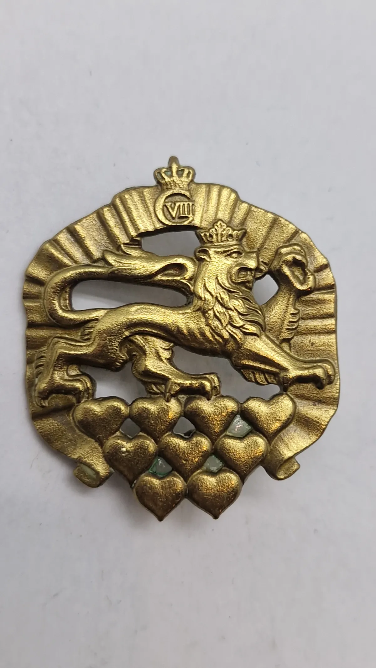 Originalt baretmærke fra 8 Batallion Jydske Skytteregiment
