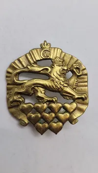 Originalt baretmærke fra 8 Batallion Jydske Skytteregiment