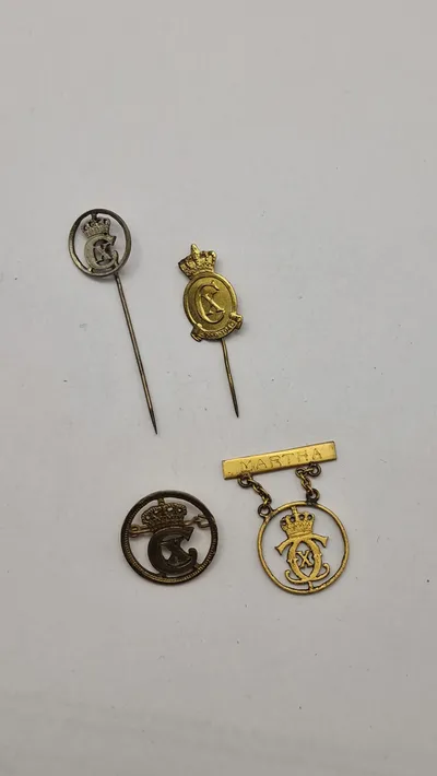 Samling originale Kong Christian X pins