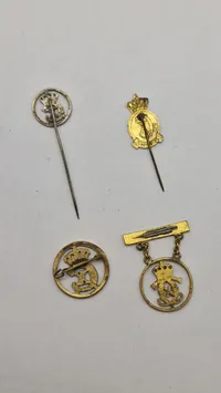 Samling originale Kong Christian X pins
