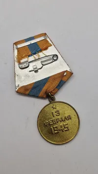 Original sovjetisk medalje "For erobringen af Budapest"