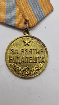 Original sovjetisk medalje "For erobringen af Budapest"