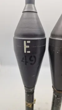 Ekstremt sjældent og komplet sæt Energa geværgranater for M1 Garand. Bemærk at eksercerpatronerne medfølger