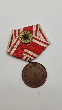 Original medalje for deltagelse i den 2. Slesvigske krig 1864