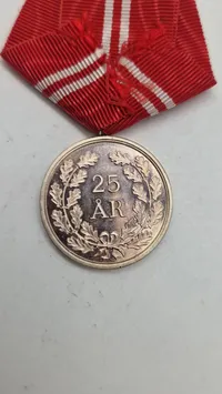 Originalt Fortjensttegn for god tjeneste i Forsvarets Reserve. Sølv