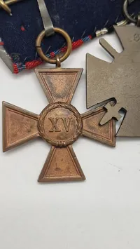 Original tysk ww1 ordensspange (Eisernes kreuz, 2.kl, China-Denkmünze, Ehrenkreuz des Weltkrieges (G7 Unbekanter), Dienstauszeichnung 1. Klasse)
