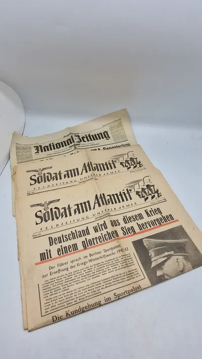 Samling originale “Soldat Am Atlantik” fra ww2