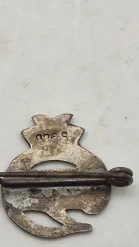 Original sølv pin fra den danske modstandsbevægelse