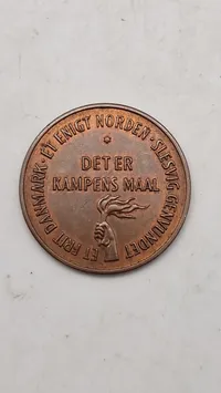 Original mønt fra den danske modstandsbevægelse