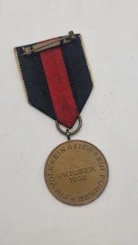 Original Die Medaille zur Erinnerung an den 1. Oktober 1938