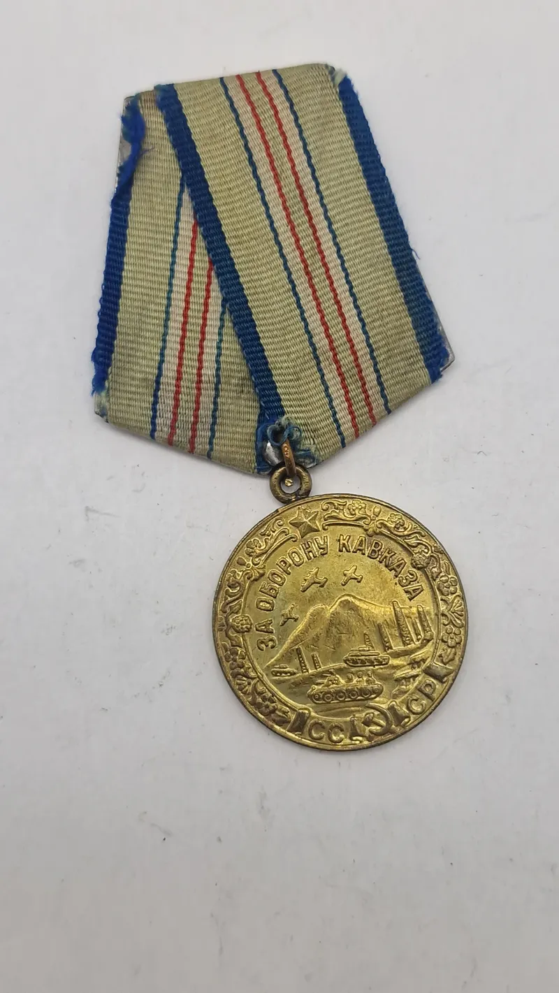 Original russisk medalje for forsvaret af Kaukasus WW2