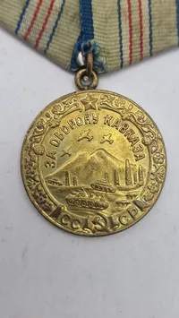 Original russisk medalje for forsvaret af Kaukasus WW2
