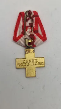 Original dansk røde kors medalje, miniature