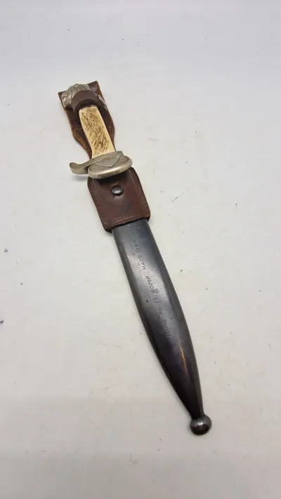 Original Svensk Udgangsbajonet / Permissionsbajonet, navngiven til Løjtnant Larsson (Minde om 12 kompagni, marts 1944