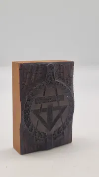 Sjælden original frimurer stempel blok