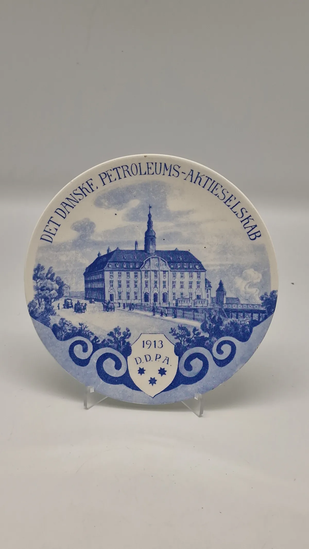 Original Aluminia platte fra Det Danske Petroleums-Aktieselskab (DDPA)