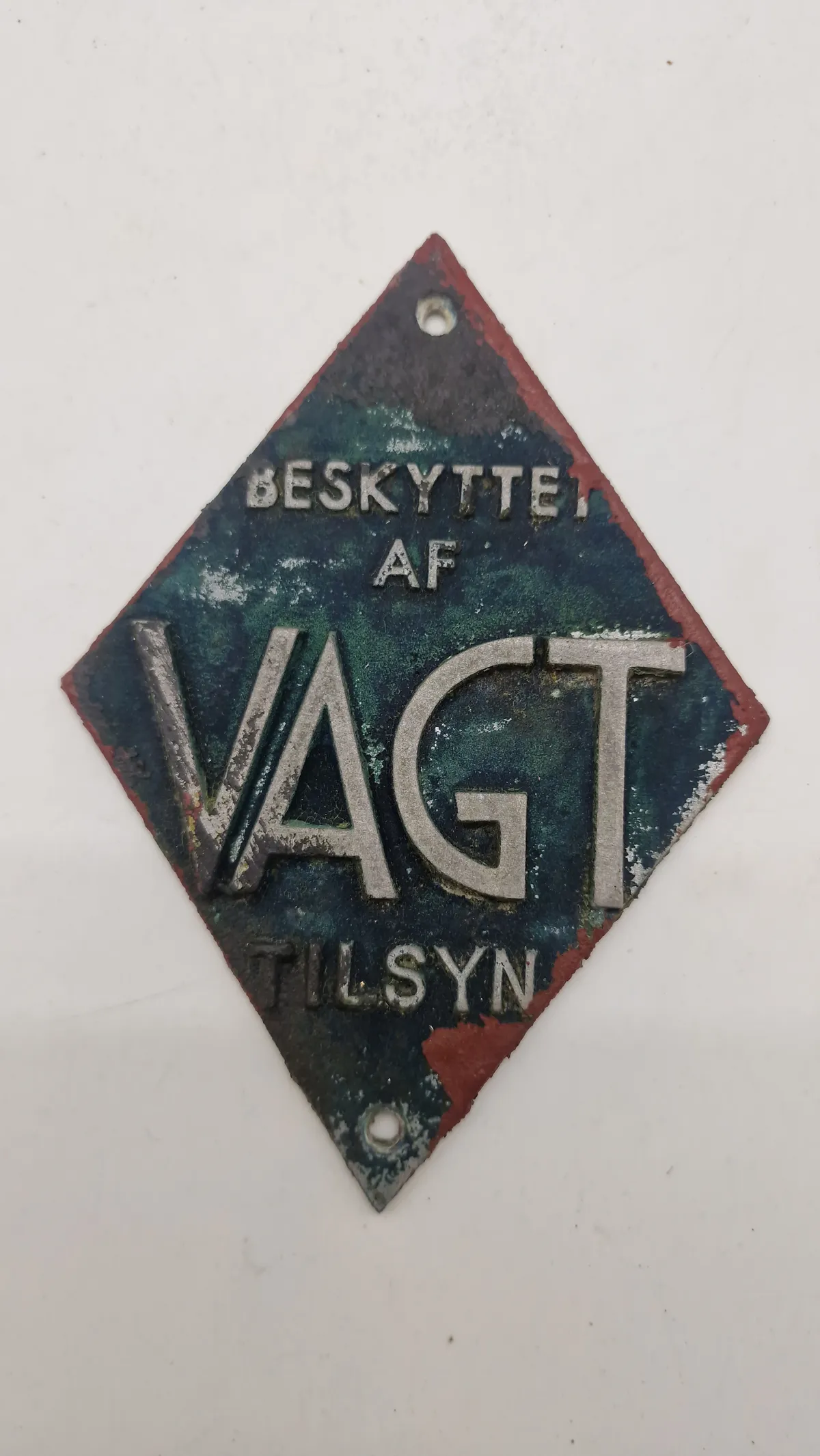 Originalt vagt skilt i støbejern