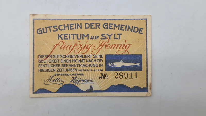 Original “Nødseddel” Sylt