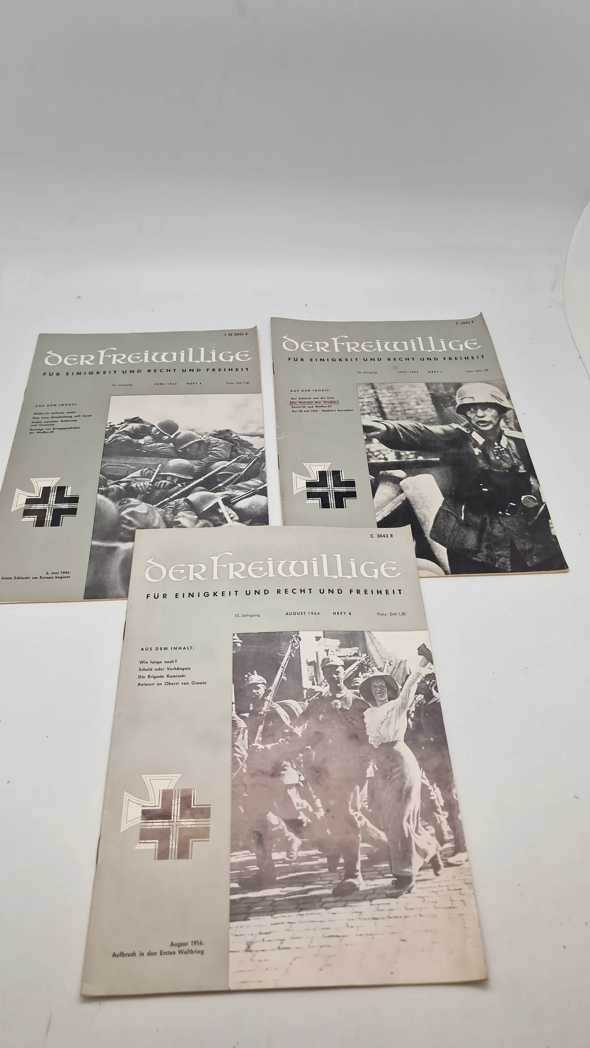 Samling originale blade fra Waffen SS veteran organisation
