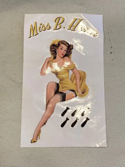 Pinup girl i ww2 stil til bl.a. bilen