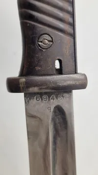 Original tysk K98 bajonet, anvendt i Norge efter krigen